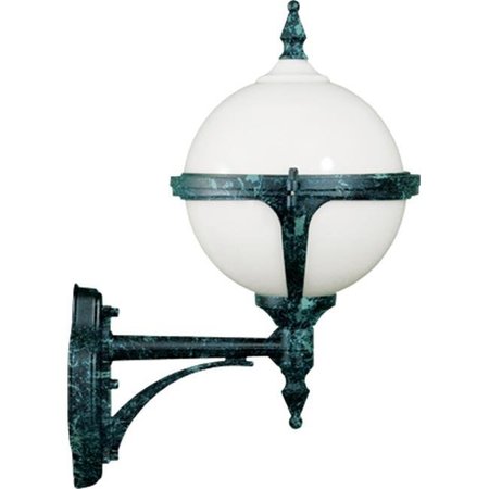 DABMAR LIGHTING Dabmar Lighting GM985-VG Powder Coated Cast Aluminum Wall Light Fixture; Verde Green - 17 x 9.38 x 12.75 in. GM985-VG